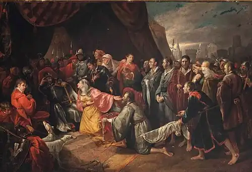 Queen Philippa Supplicating King Edward to Spare the Lives of the Six Burghers of Calais, 1814