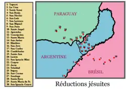 Image 18Locations of Jesuit reductions (from History of Paraguay)