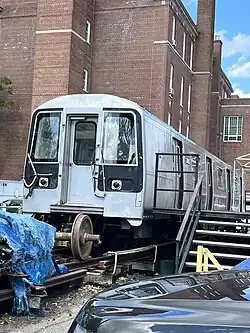 R110B car 3005 at the Transit Learning Center in September 2022