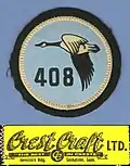 408 Squadron uniform patch manufactured by Crest Craft. Probably made in the mid to late 1960s and used during C-130 Hercules era.