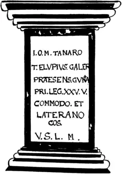 Drawing of an altar to Taranis