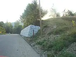 Entry sign to Greșu