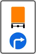 4.9.2 Direction of movement of vehicles with dangerous goods (proceed straight)