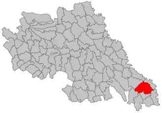 Location in Iași County
