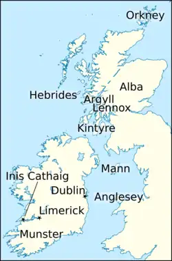 Map of Britain and Ireland