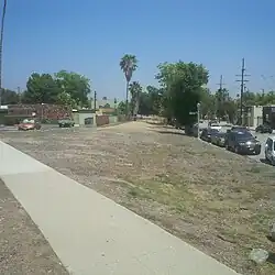 Right of Way of the Lamanda Park rail side line, used in past to load Lamanda Park's Wine and Citrus for market at Foothill and Walnut