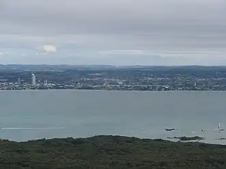 The Rangitoto Channel, looking west towards the North Shore from Rangitoto Island