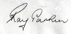 Ray Parkin signature