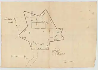 Wooden stake fort, Pedro Díaz Berrio