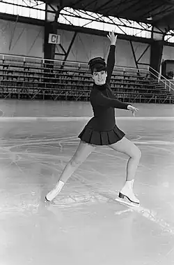 Regine Heitzer performs on ice.