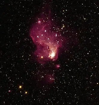 Closeup of another star-forming region