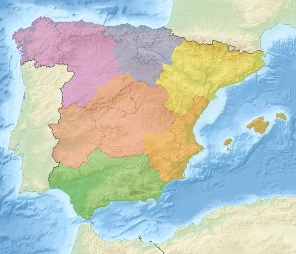 List of units and formations of the Spanish Army 1990 is located in Spain Military Regions 1990