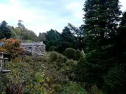 Retaining wall of the terrace