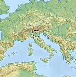 Map of the distribution of the Remedello culture