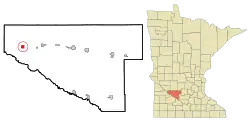 Location of Sacred Heart, Minnesota