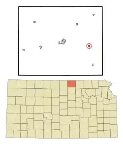 Location within Republic County and Kansas