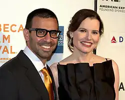 Davis and Jarrahy smiling