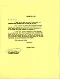 Richard Nixon - Letter to Fred Trump (October 22, 1960)