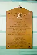 1961 Post Office war memorial plaque