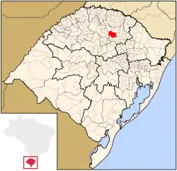 Location in Rio Grande do Sul