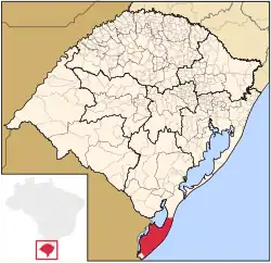 Location in Rio Grande do Sul, Brazil