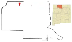 Location of Dulce, New Mexico.