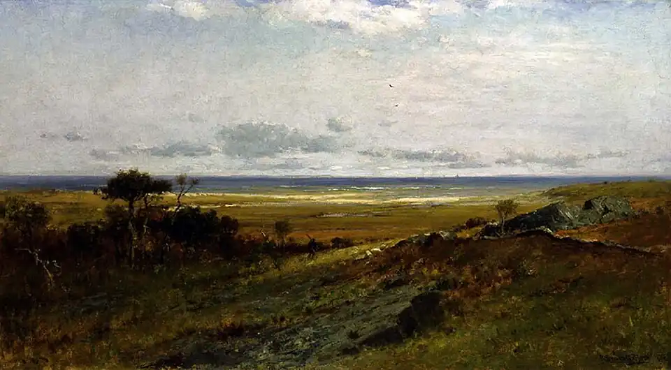 Near the Ocean (1879) oil on canvas, 57.1&nbsp;cm ×&nbsp;102.8&nbsp;cm (22.5&nbsp;in ×&nbsp;40.5&nbsp;in), Smithsonian American Art Museum, Washington D.C.