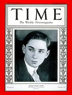 Roger Wolfe Kahn on the cover of TIME magazine (September 19, 1927, America's first teen idol)
