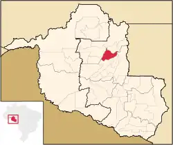 Location in Rondônia state