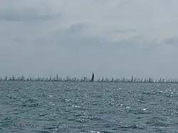 Some of the 1700 boats in the 2010 Round the Island Race.