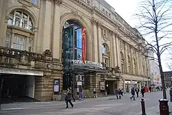 Front face of the Royal Exchange Theatre in Manchester, United Kingdom