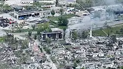 Ruins of Rubizhne after Russian shelling