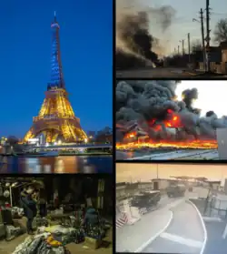 Montage of the Russian invasion of Ukraine, part of the Russo-Ukrainian War.