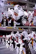 The "Foel Bateria" of São Clemente in the parade 2003, year in which the school was a champion of the Access Group (current Serie A)