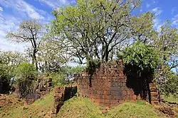 Part of the ruins of the site.
