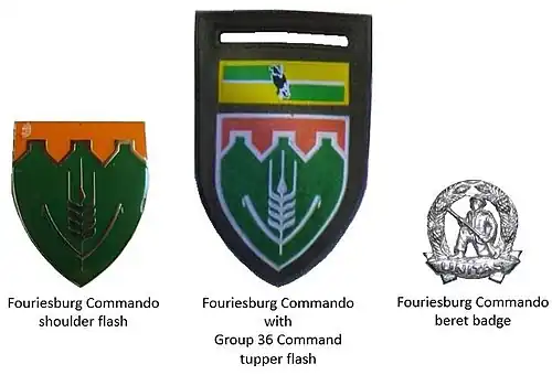 SADF era Fouriesburg Commando insignia
