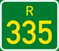 Regional route R335 shield