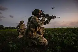 Operators with drone, unknown date.