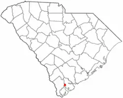 Location of Laurel Bay, South Carolina