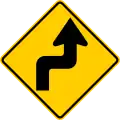 P-1-3 Sharp reverse curve right (left if reversed)