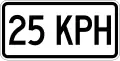 R-2-5 25 KPH plaque