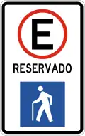 R-8-31 Parking spot, reserved for elderly persons