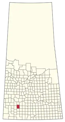 Location of the RM of Swift Current No. 137 in Saskatchewan