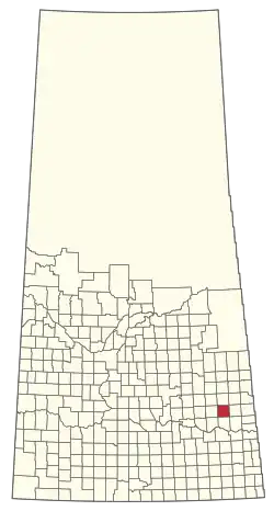 Location of the RM of Cana No. 214 in Saskatchewan