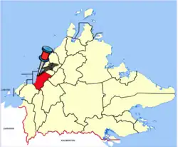 Location of Papar District