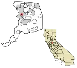 Location of Fruitridge Pocket in Sacramento County, California.