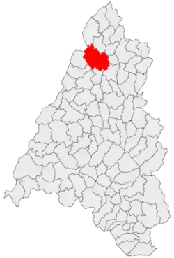 Location within Bihor County