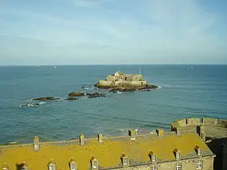 The "Fort National" visible from Saint-Malo