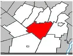 Location within Les Jardins-de-Napierville RCM