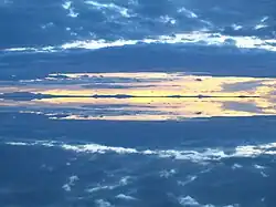 Sky reflections at sunset